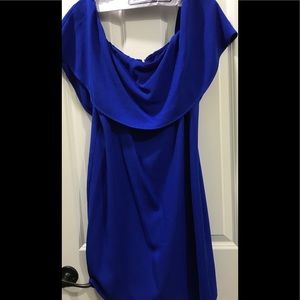 Charles Henry off the shoulder A-line dress